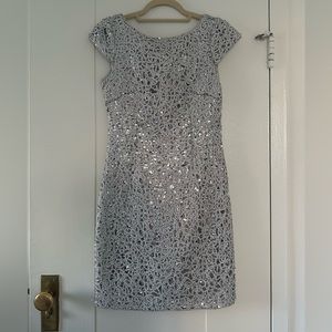 silver sequin dress. Size 4.
